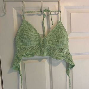 Trendy crochet crop top